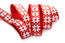 Load image into Gallery viewer, Snowflake Fair Isle - FOE - Fold Over Elastic - Fantastic Elastic Company