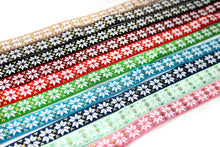 Load image into Gallery viewer, Snowflake Fair Isle - FOE - Fold Over Elastic - Fantastic Elastic Company