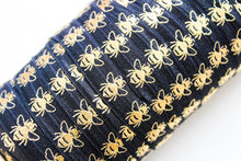 Load image into Gallery viewer, Gold Bees - FOE - Fold Over Elastic -  Fantastic Elastic Company
