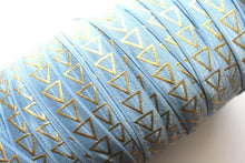 Load image into Gallery viewer, Large Gold Triangles - FOE - Fold Over Elastic -  Fantastic Elastic Company
