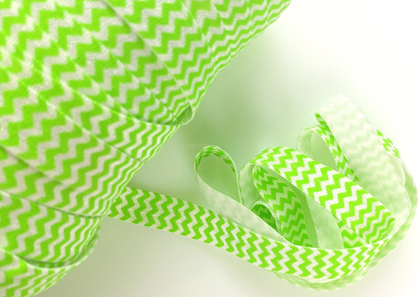 Lime Chevron - FOE - Fold Over Elastic -  Fantastic Elastic Company