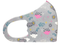 Load image into Gallery viewer, Kids Reusable/Washable Face Mask - Rainy Day -  Fantastic Elastic Company
