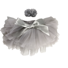 Load image into Gallery viewer, Gray Baby Tutu - 4 Layer Tulle Lace -  Fantastic Elastic Company

