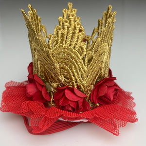 Red - 1st. Birthday Crown - Crown Party Hat -  Fantastic Elastic Company