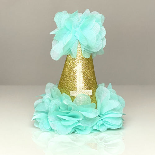 Teal - 1st. Birthday Party Hat -  Fantastic Elastic Company