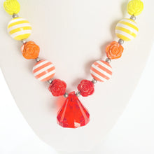Load image into Gallery viewer, Rainbow - with Gem - Bubblegum Necklace -  Fantastic Elastic Company
