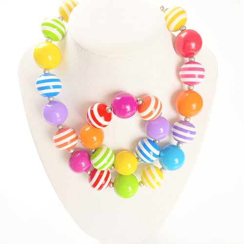 Rainbow - Bubblegum Necklace -  Fantastic Elastic Company