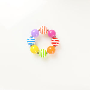 Rainbow - with Gem - Bubblegum Necklace -  Fantastic Elastic Company