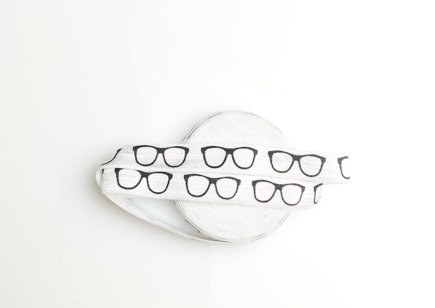 White Nerd Glasses - FOE - Fold Over Elastic -  Fantastic Elastic Company