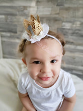 Load image into Gallery viewer, White - 1st. Birthday Crown - Crown Party Hat -  Fantastic Elastic Company
