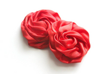 Load image into Gallery viewer, Large Satin Rolled Rose/Rosettes - 2 Flowers -  Fantastic Elastic Company
