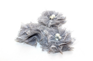 Pearl Lace Flowers - 2 Flowers -  Fantastic Elastic Company