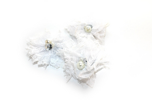Pearl Lace Flowers - 2 Flowers -  Fantastic Elastic Company