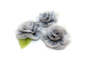 Petite Rose Chiffon Flowers - 3 Flowers -  Fantastic Elastic Company