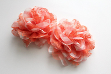 Load image into Gallery viewer, Patterened Large Chiffon Lace Flowers - 2 Flowers -  Fantastic Elastic Company
