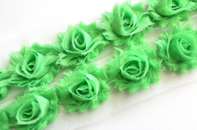 Load image into Gallery viewer, Petite Shabby Flower Trims (Solid Colors) - 1/2 Yard Trim -  Fantastic Elastic Company
