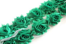 Load image into Gallery viewer, Petite Shabby Flower Trims (Solid Colors) - 1/2 Yard Trim -  Fantastic Elastic Company
