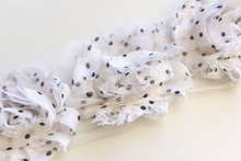 Load image into Gallery viewer, Shabby Rose Flower Trims (Patterns: Dots) - 1/2 Yards -  Fantastic Elastic Company
