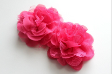 Load image into Gallery viewer, Solid Colors Large Chiffon Lace Flowers - 2 Flowers -  Fantastic Elastic Company
