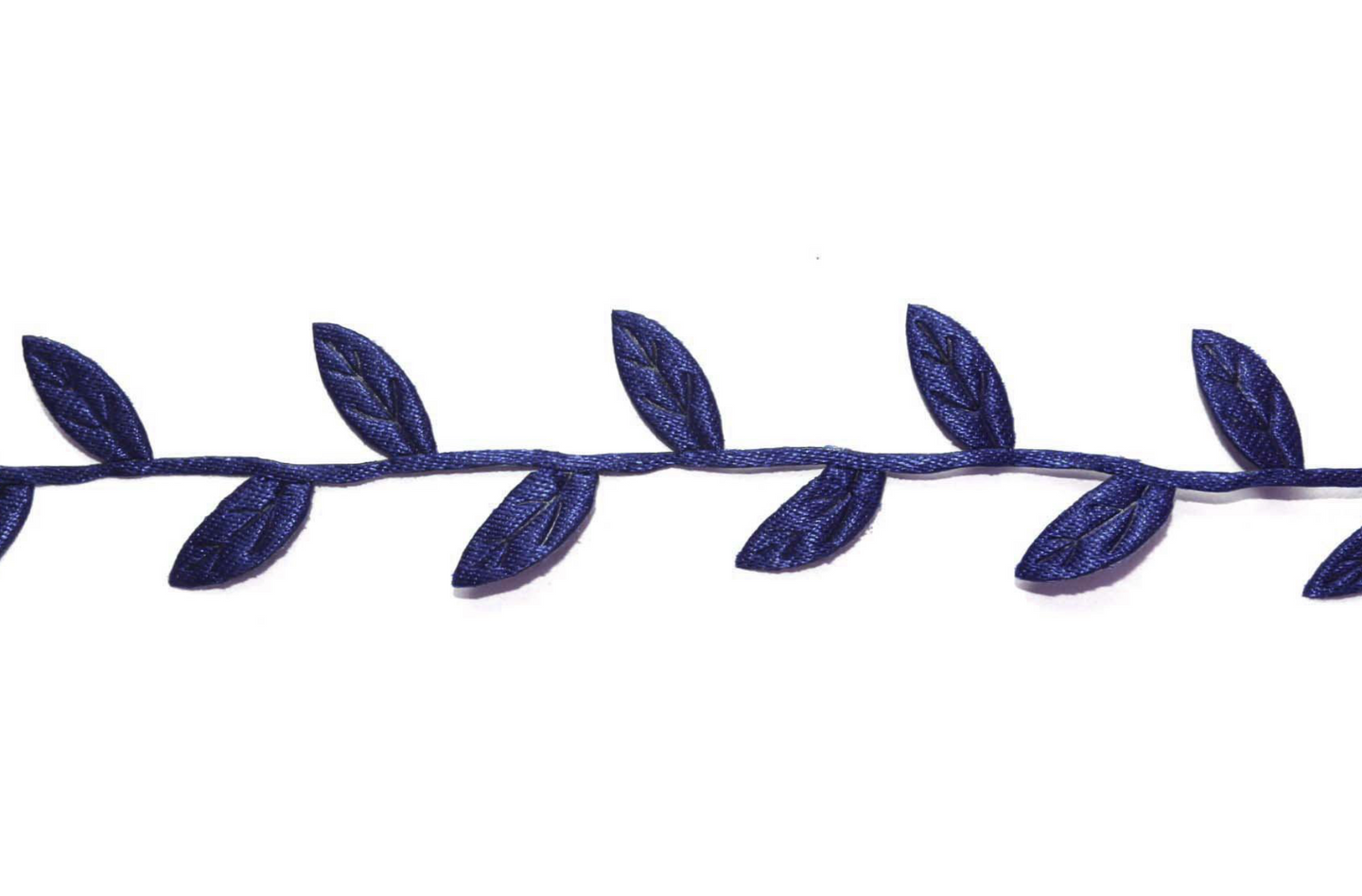 Navy Leaf Ribbon -  Fantastic Elastic Company