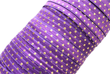 Load image into Gallery viewer, Gold Dots - FOE - Fold Over Elastic -  Fantastic Elastic Company
